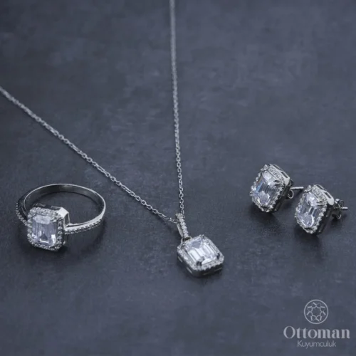 Gümüş Kadın Baget Takı Set