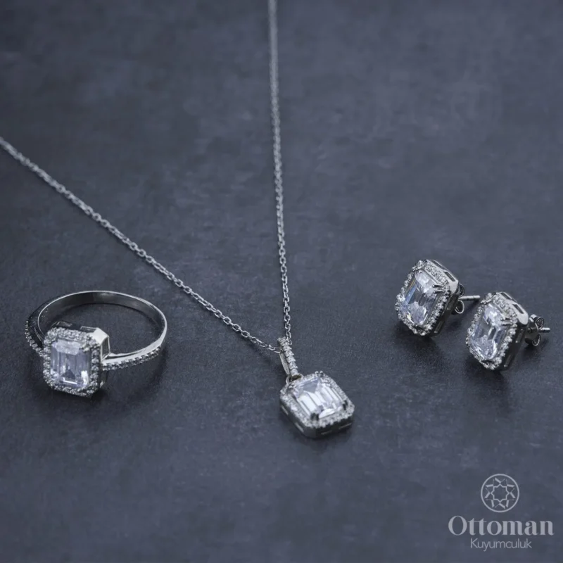 Gümüş Kadın Baget Takı Set