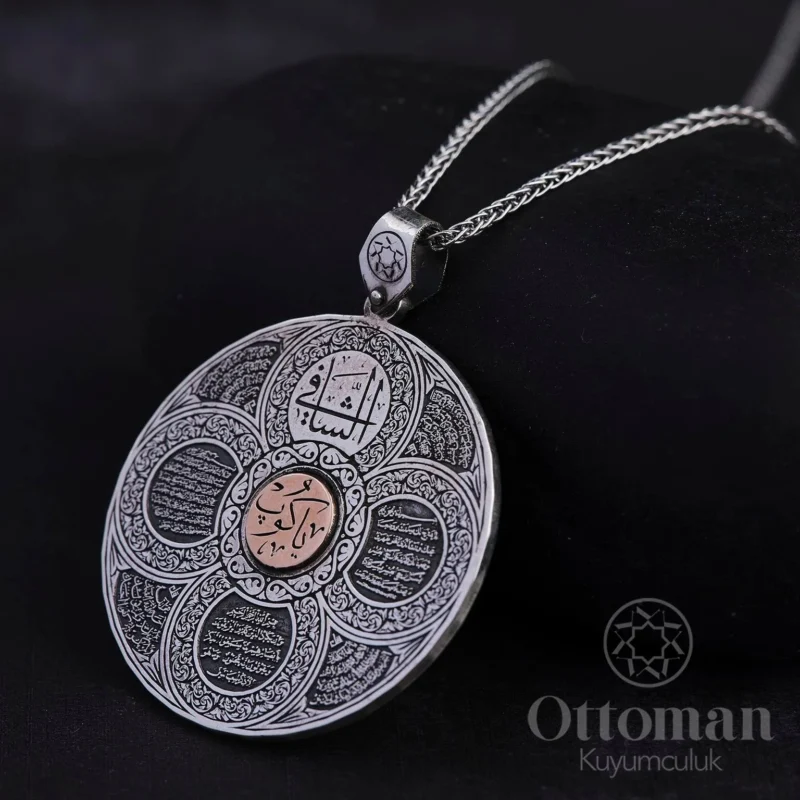 Dualı Gümüş Madalyon Kolye