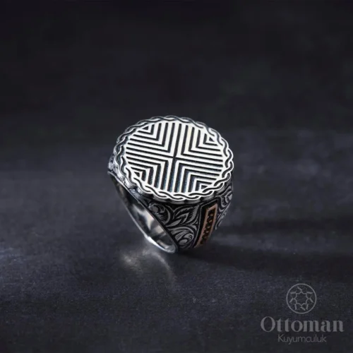 Halvet-i Taci Şerif Gümüş Erkek Yüzük