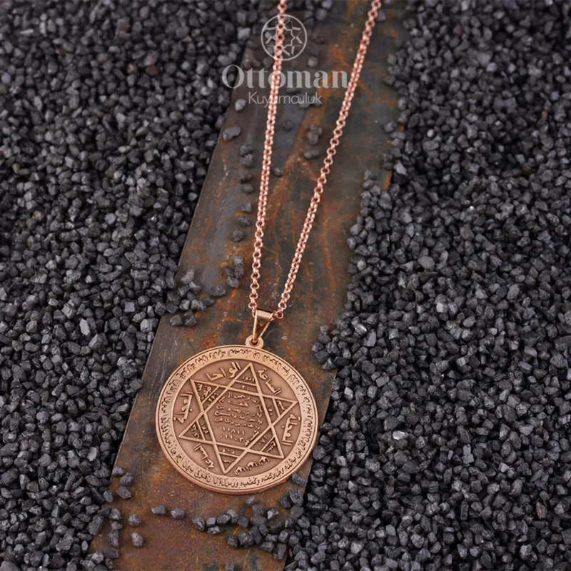 Hz. Süleyman'ın Mührü Gümüş Kadın Kolye