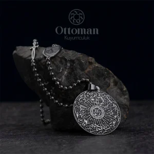 İhlas Suresi Madalyon Gümüş Erkek Kolye