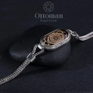 İnşirah Yazılı Gümüş Erkek Bileklik