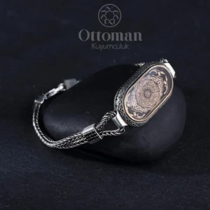 İnşirah Yazılı Gümüş Erkek Bileklik