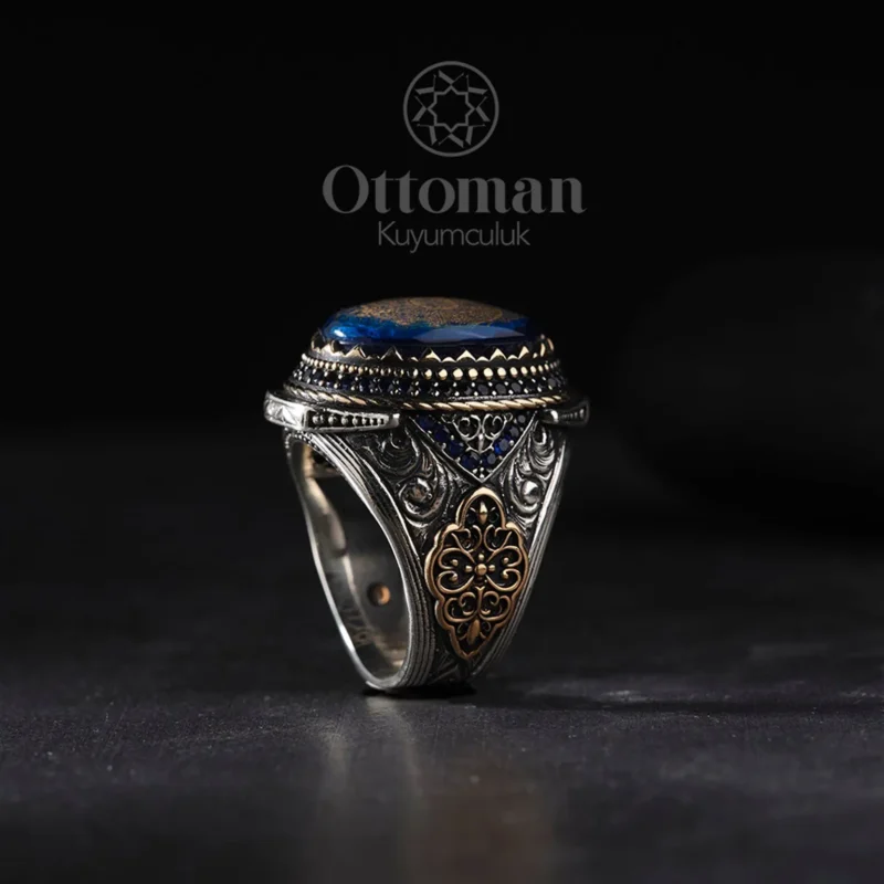 İnşirah Yazılı Gümüş Erkek Yüzük