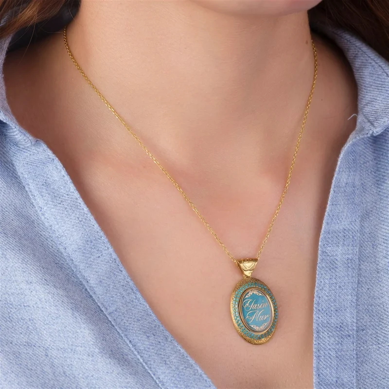 İsimli Gümüş Kadın Kolye