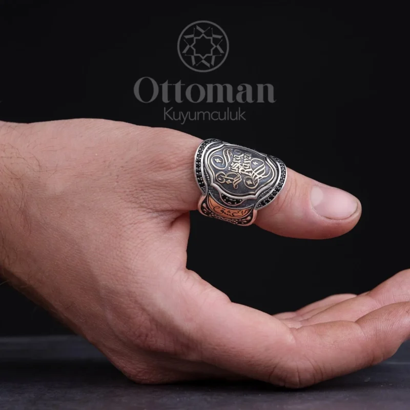 İsimli Zihgir Model Gümüş Erkek Yüzük