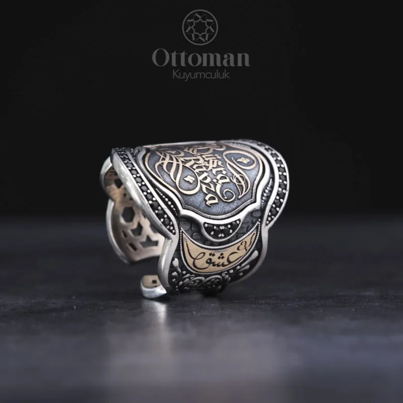 İsimli Zihgir Model Gümüş Erkek Yüzük