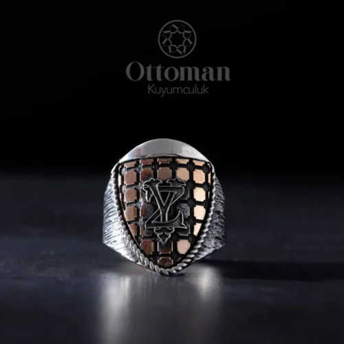 Kafes Tasarım Gümüş Erkek Yüzük