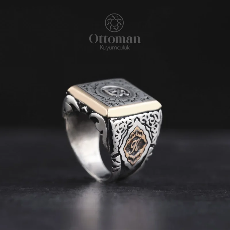 Kare Model Gümüş Erkek Yüzük