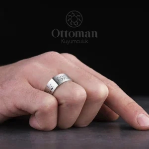 Kare Yeni Model Gümüş Alyans Set