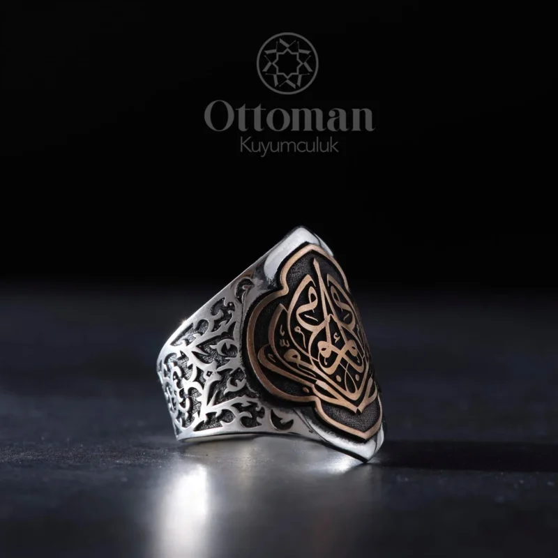 Kişi Sevdiğiyle Beraberdir Çiftlere Özel Tasarım Gümüş Erkek Yüzük
