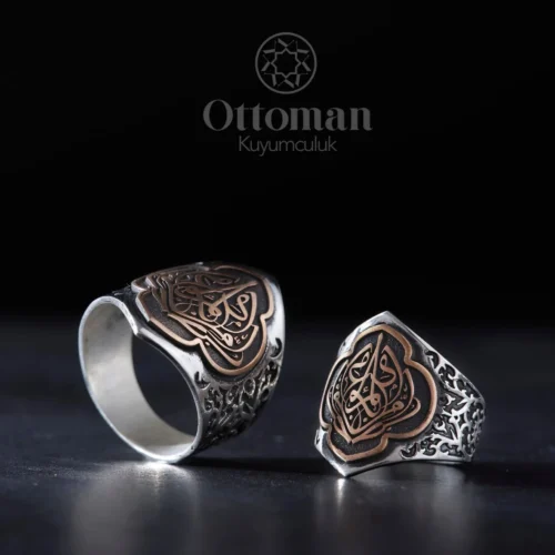 Kişi Sevdiğiyle Beraberdir Çiftlere Özel Tasarım Gümüş Erkek Yüzük