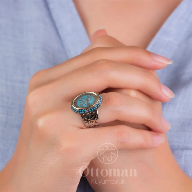 Kişiye Özel İsimli Gümüş Kadın Yüzük