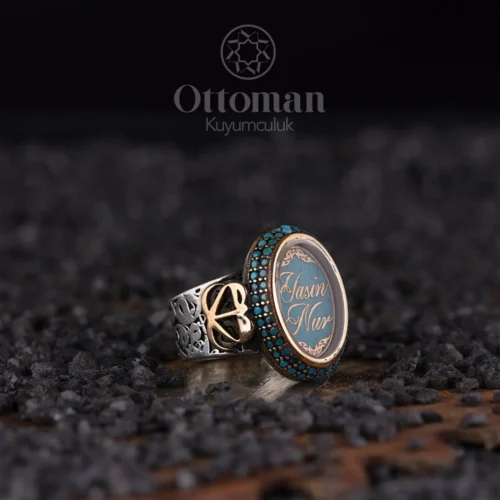 Kişiye Özel İsimli Gümüş Kadın Yüzük