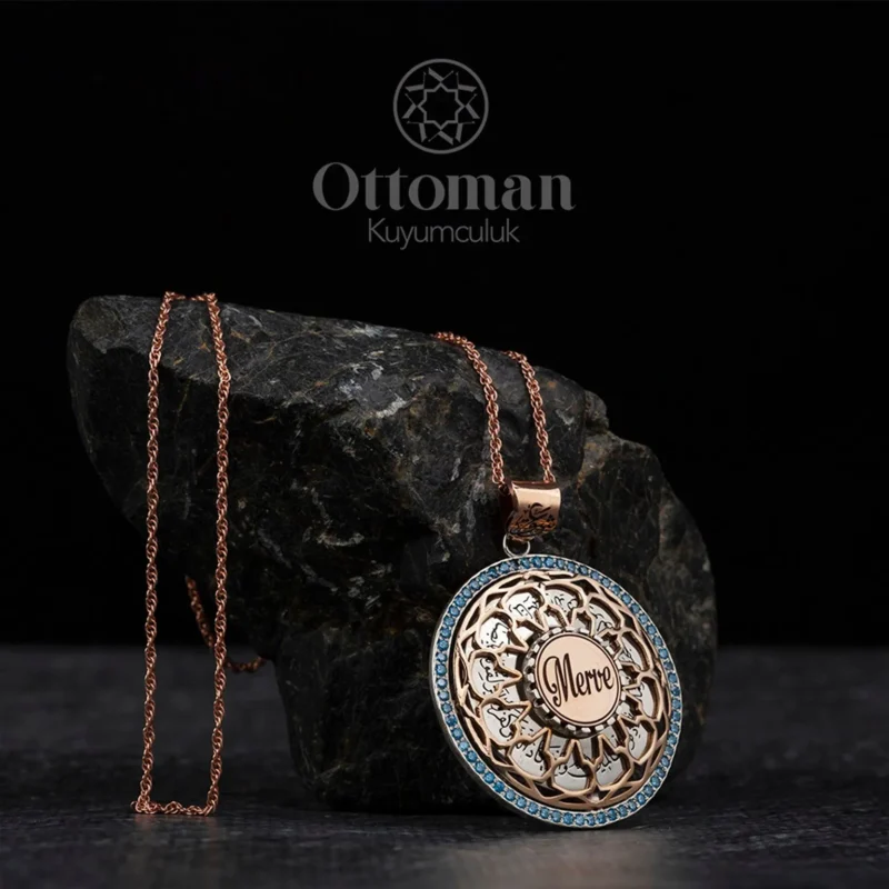 Kişiye Özel Nazar Dualı Gümüş Kadın Kolye