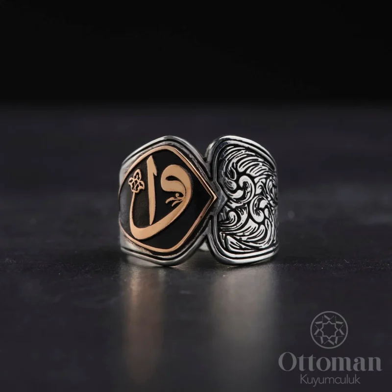 Kişiye Özel Tasarım Elif Vavlı Gümüş Erkek Yüzük