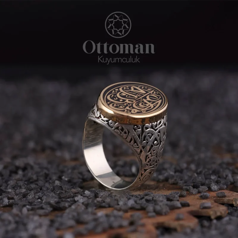 Kördüğüm Gibi Sevmek Yazılı Gümüş Erkek Yüzük