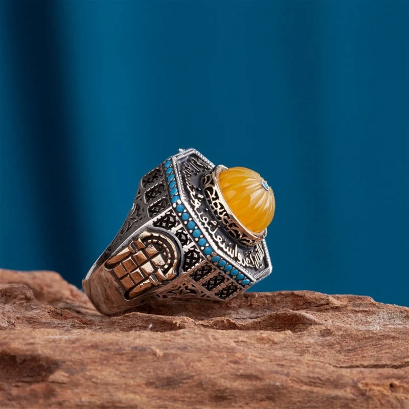 Kutsal Emanet Kudüs Model Gümüş Erkek Yüzük