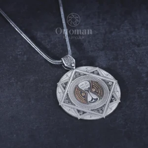 kum-saati-madalyon-kolye-93-945 Kum Saati Madalyon Gümüş Erkek Kolye