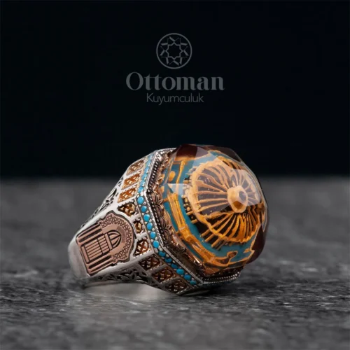 Kutsal Emanet Gönüller'in Fethi Yazılı Gümüş Erkek Yüzük