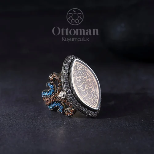 La Tahzen Yazılı Gümüş Kadın Yüzük