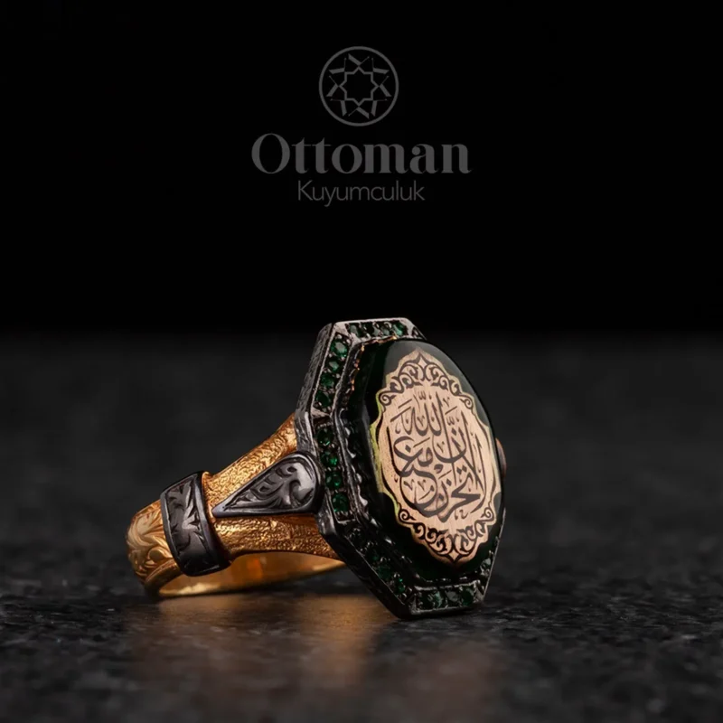 La Tahzen Yazılı Gümüş Kadın Yüzük