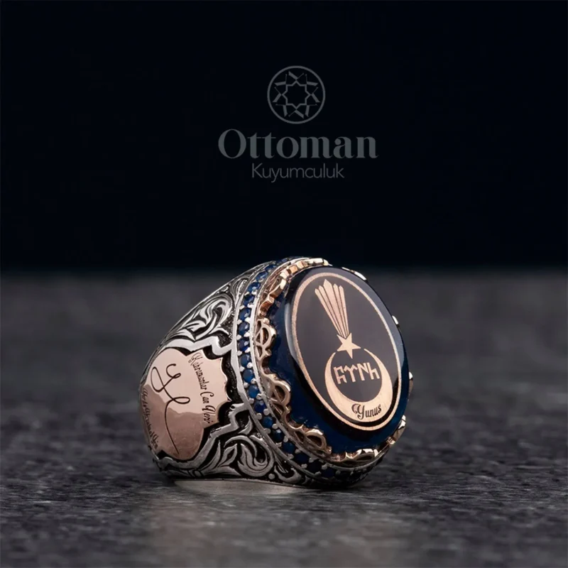 Manisküllü Mehmetçik Model Gümüş Erkek Yüzük