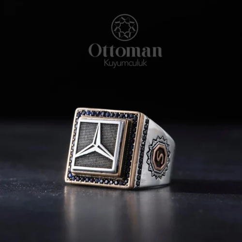 Mercedes Model Gümüş Erkek Yüzük