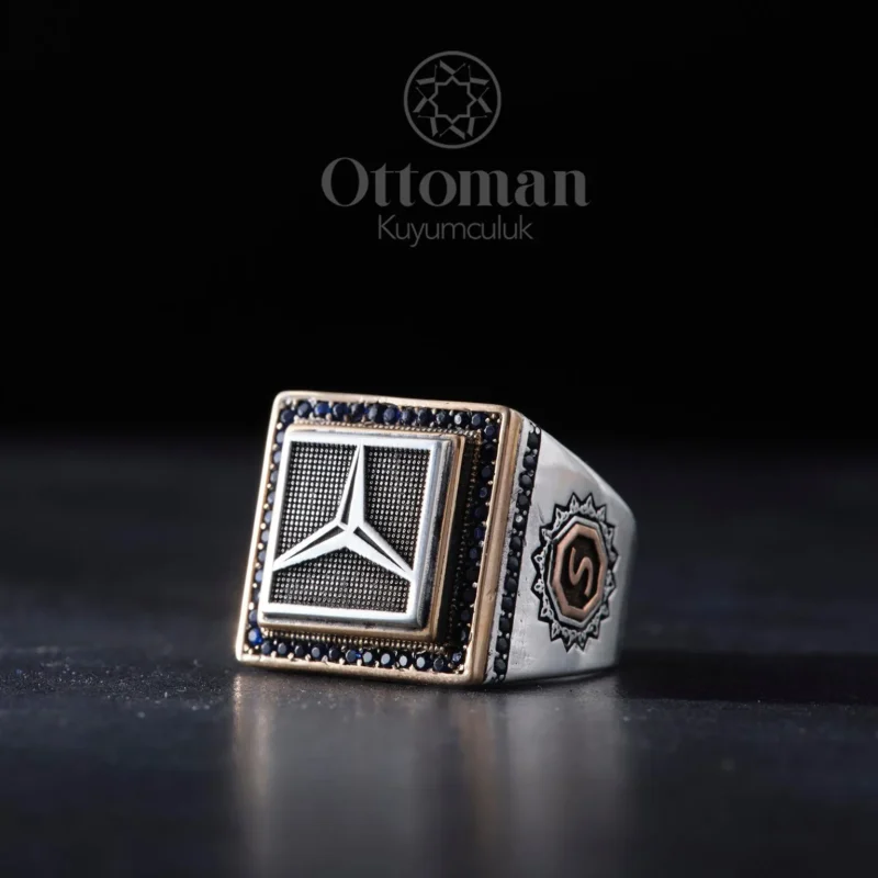 Mercedes Model Gümüş Erkek Yüzük