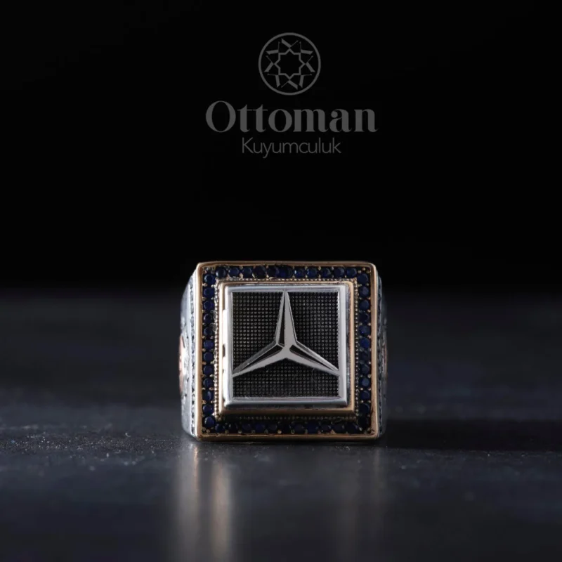 Mercedes Model Gümüş Erkek Yüzük