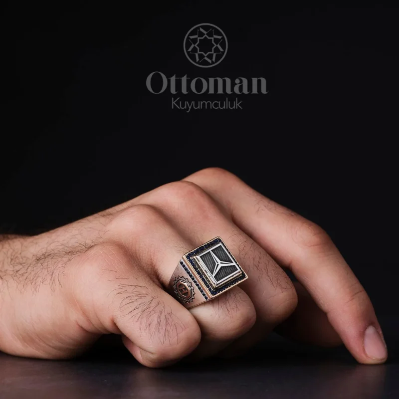 Mercedes Model Gümüş Erkek Yüzük