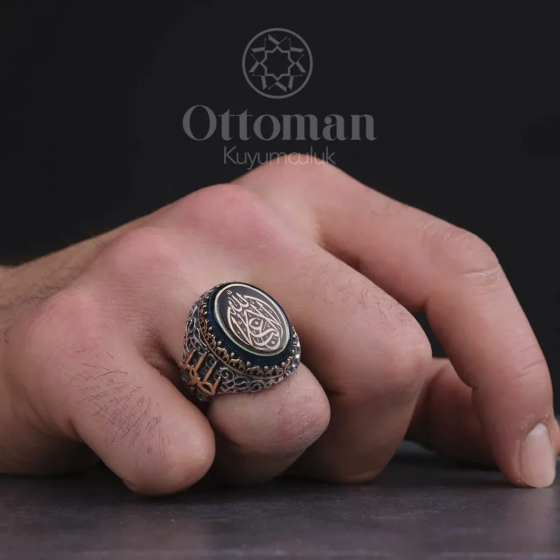 Nasihat Yazılı Gümüş Erkek Yüzük