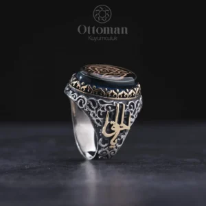 Nasihat Yazılı Gümüş Erkek Yüzük