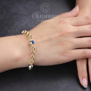 Nazar Boncuğu Model Gümüş Kadın Bileklik