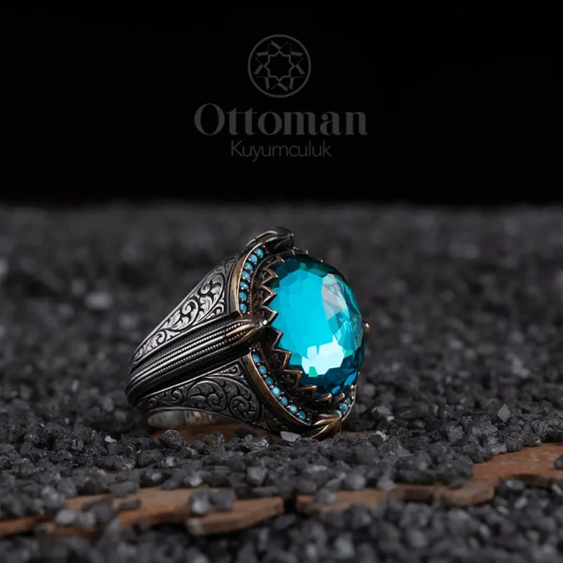Oğuz Kağan Yüzük Model Gümüş Erkek Yüzük