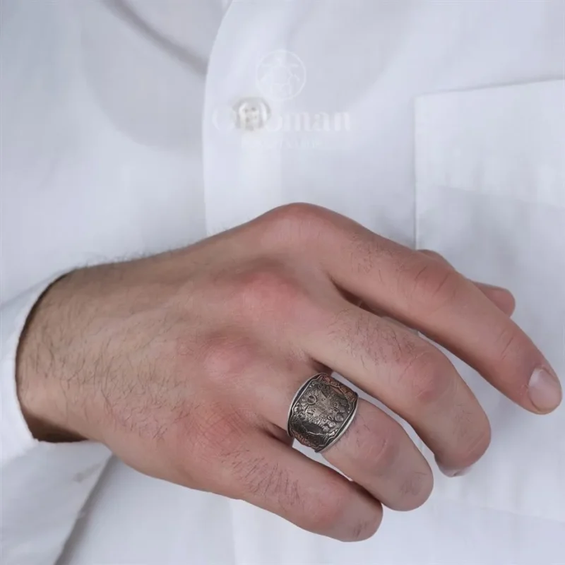 Osmanlı Sancağı Gümüş Erkek Yüzük