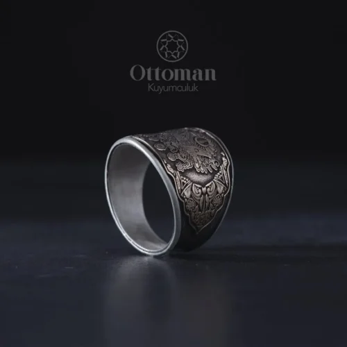 Osmanlı Sancağı Gümüş Erkek Yüzük