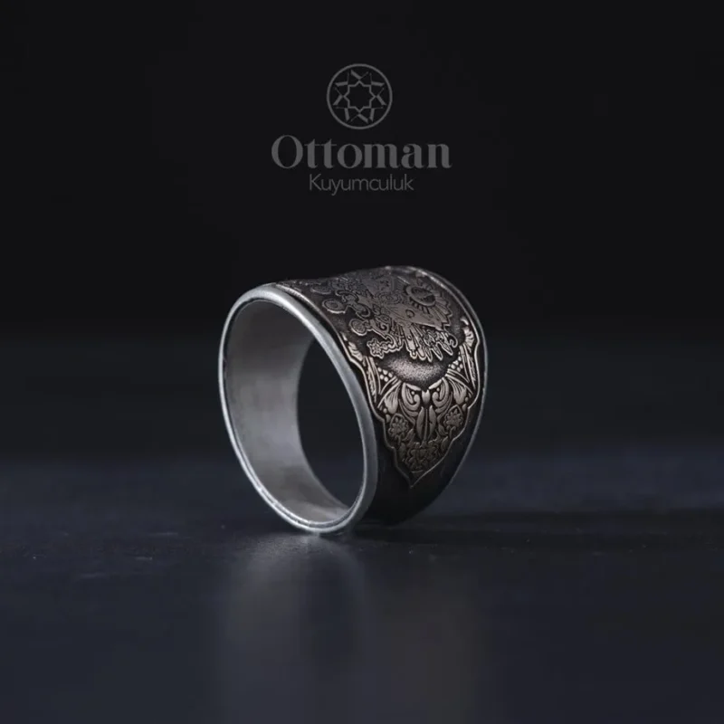 Osmanlı Sancağı Gümüş Erkek Yüzük