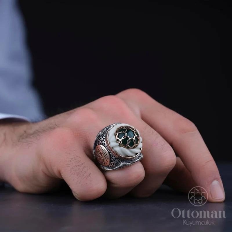 Kafes Sarık Gümüş Erkek Yüzük