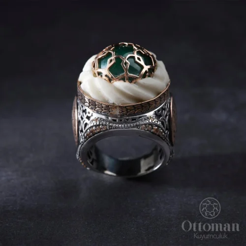 Kafes Sarık Gümüş Erkek Yüzük