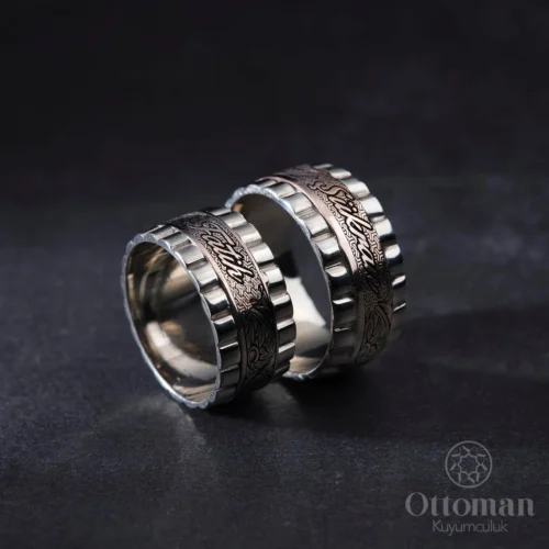 Özel Tasarım RL Gümüş Çi̇ft Alyans