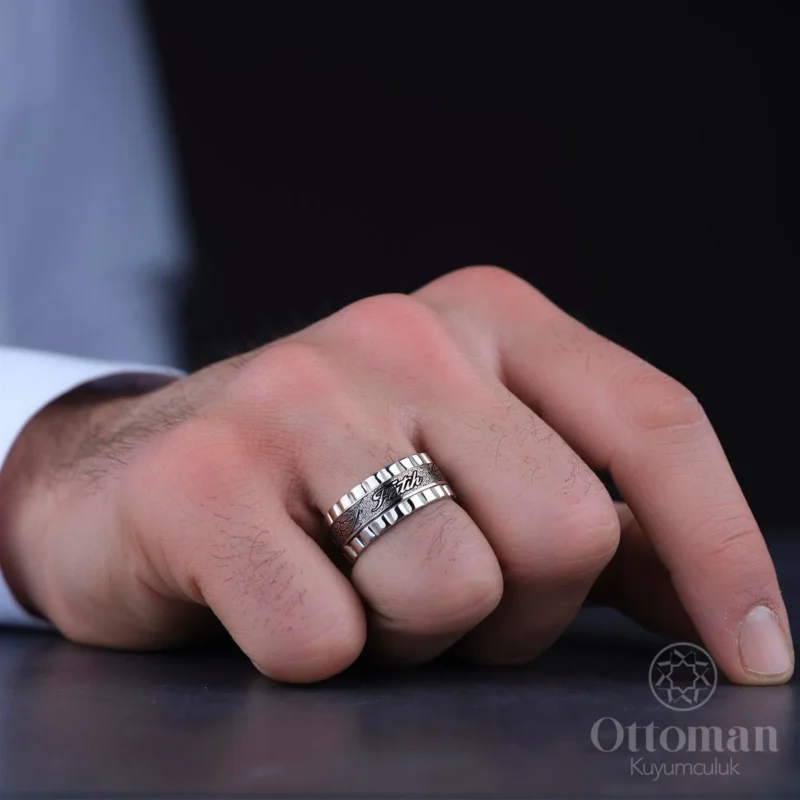 ozel-tasarim-rolex-gumus-cift-alyans-df67ad Özel Tasarım RL Gümüş Çi̇ft Alyans