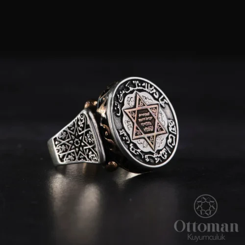 Süleyman Mührü Gümüş Erkek Yüzük