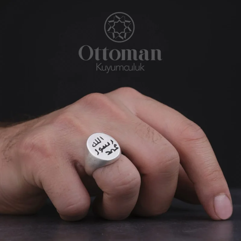 Peygamber Mührü Gümüş Erkek Yüzük