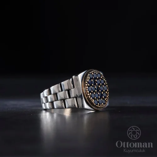 rolex-tasarim-gumus-yuzuk-654377 RL Tasarım Gümüş Erkek Yüzük