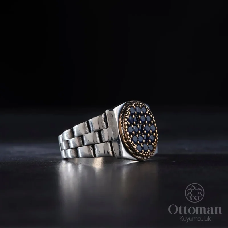 rolex-tasarim-gumus-yuzuk-654377 RL Tasarım Gümüş Erkek Yüzük