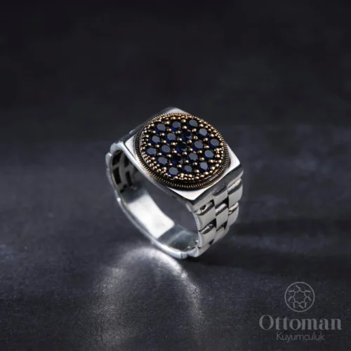 rolex-tasarim-gumus-yuzuk-f4-96f RL Tasarım Gümüş Erkek Yüzük