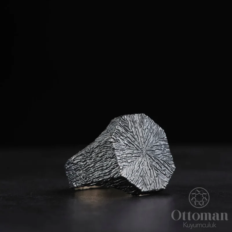 Sade Kasa Gümüş Erkek Yüzük