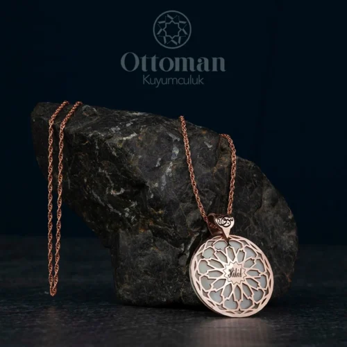 Sedef Taşlı Gümüş Kadın Kolye